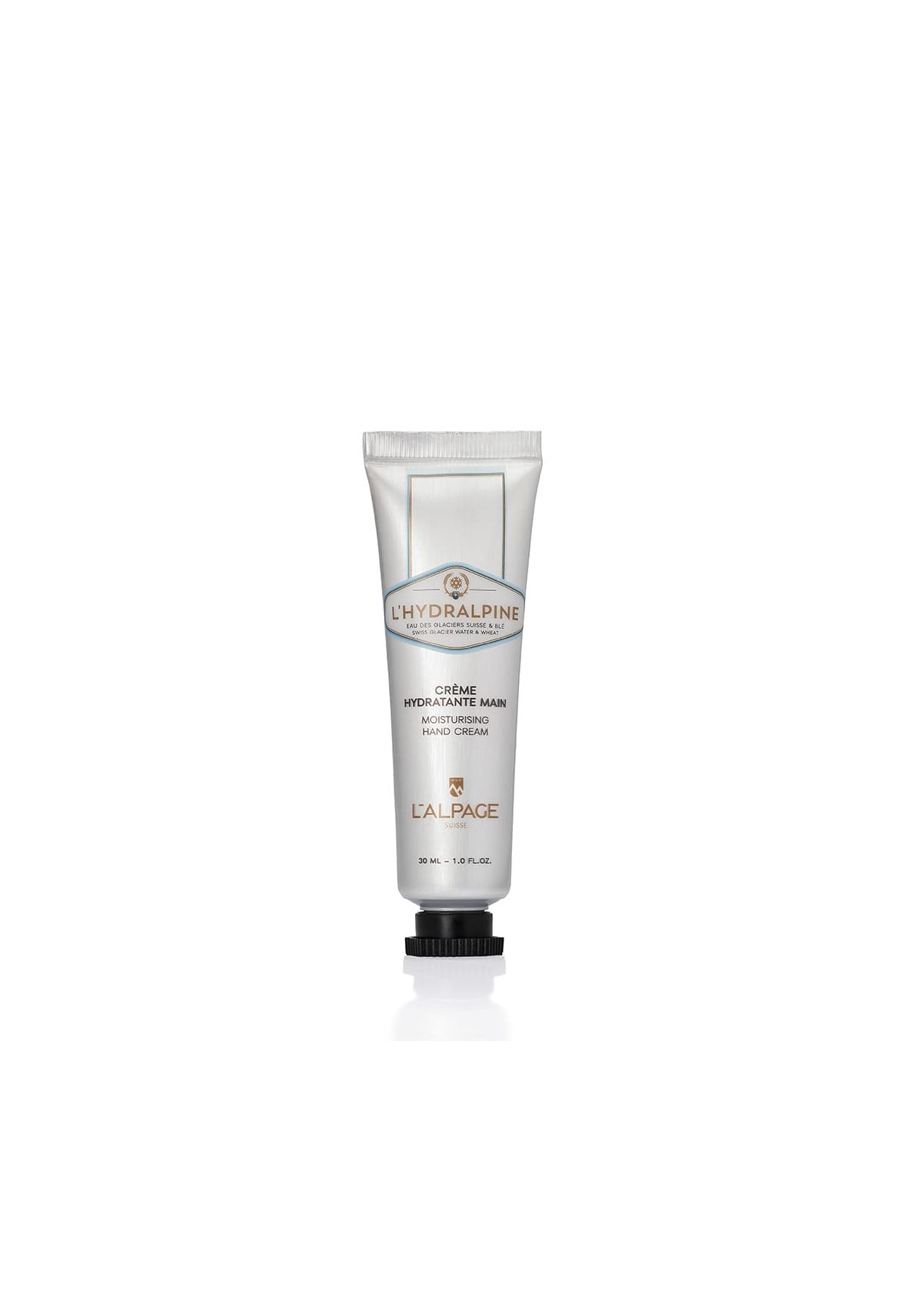 Crème Hydratante Main L'Hydralpine 30ml | Soin Hydratant Eau des Glaciers Suisses Blé Impératoire Bio | L'ALPAGE Suisse