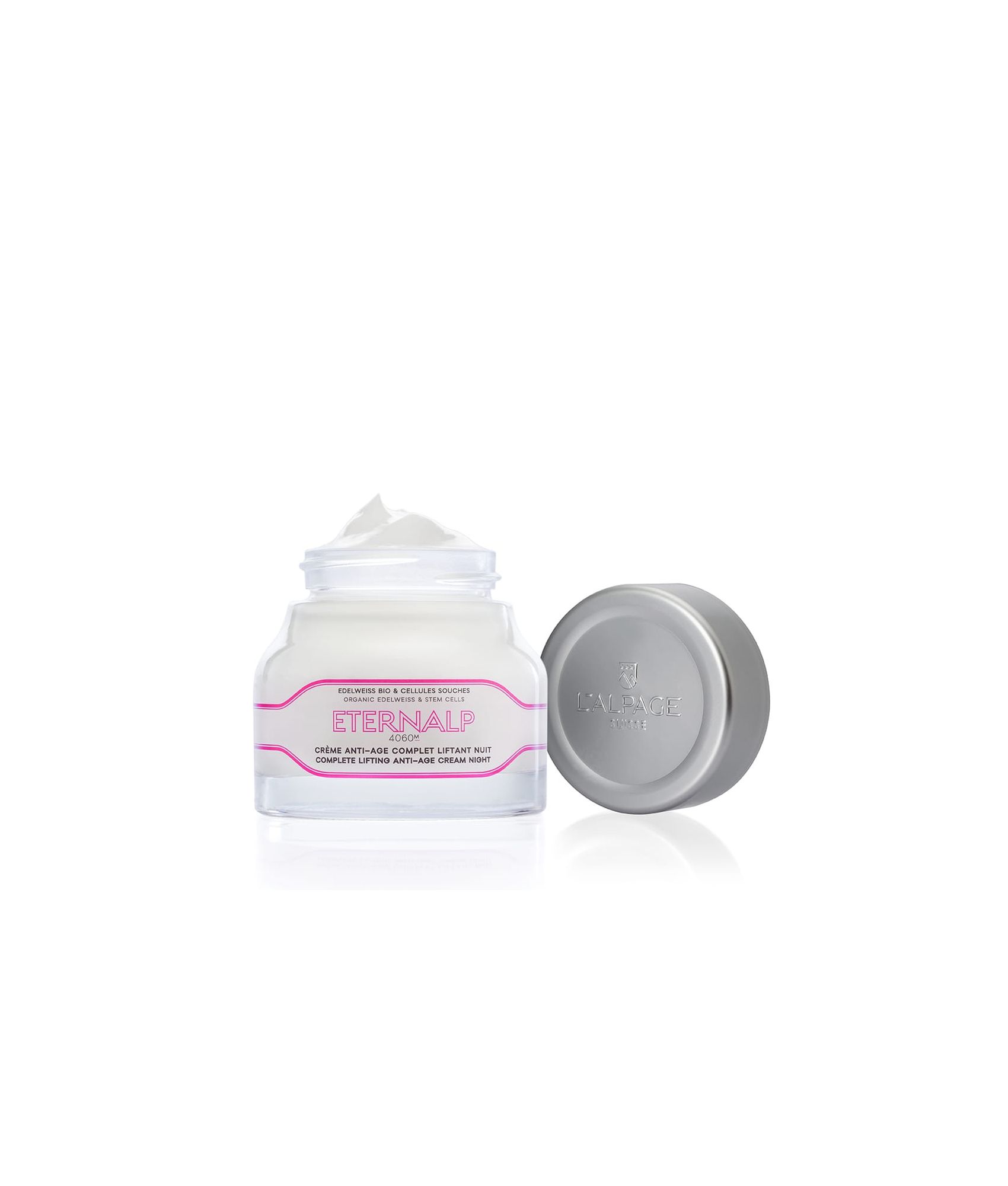 Crème Anti-Age Complet Liftante Nuit Visage 50ml | Anti-Age Hydratant Liftant Complet Edelweiss | L'ALPAGE Suisse