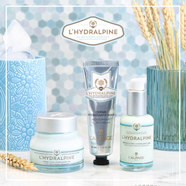 Coffret Cadeau Crème Visage Hydratante 24h + Sérum Visage Hydratante 24h + Crème Main L'HYDRALPINE