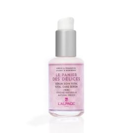 Sérum Soin Total Le Panier des Délices Visage 30ml | Hydratant 24H Anti-Age Liftant Nourrissant 99.9% Origine Naturelle Cerise Framboise Lavande Papillon | L'ALPAGE Suisse